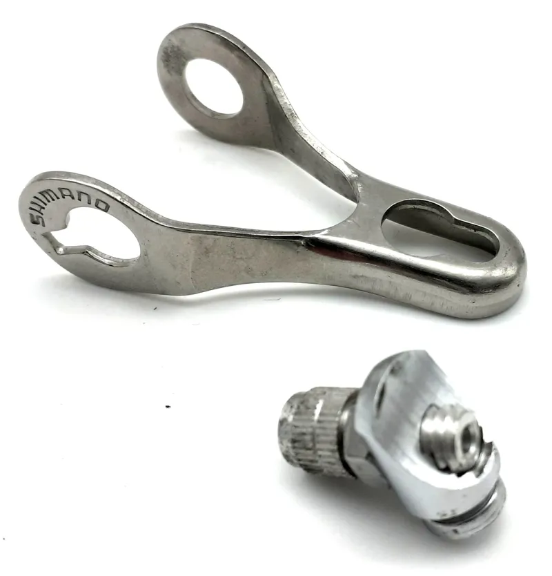 Shimano Rear Cantilever Brake Cable Hanger Stop in Chrome NOS